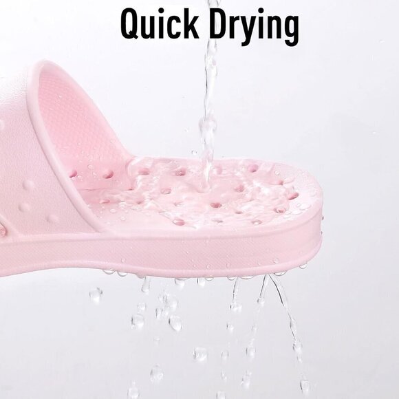 Support Quick Drying Pool Slides Lightweight Beach Sandals Drain Holes for Women - Picture 4 of 8